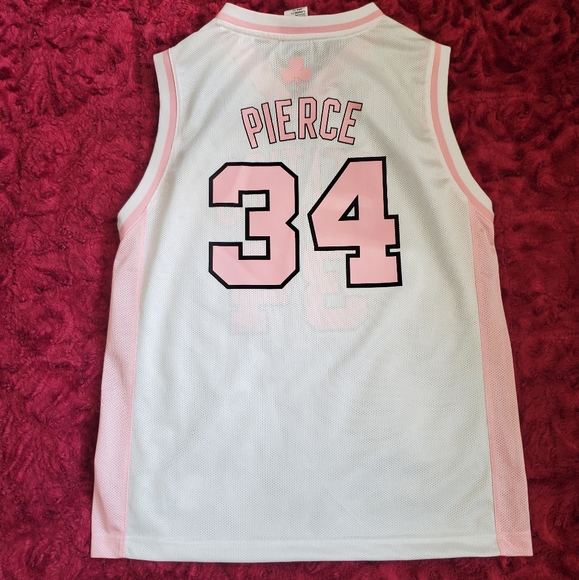 NBA ADIDAS~ BOSTON CELTICS PINK & WHITE "PIERCE 34" JERSEY! - Picture 12 of 16